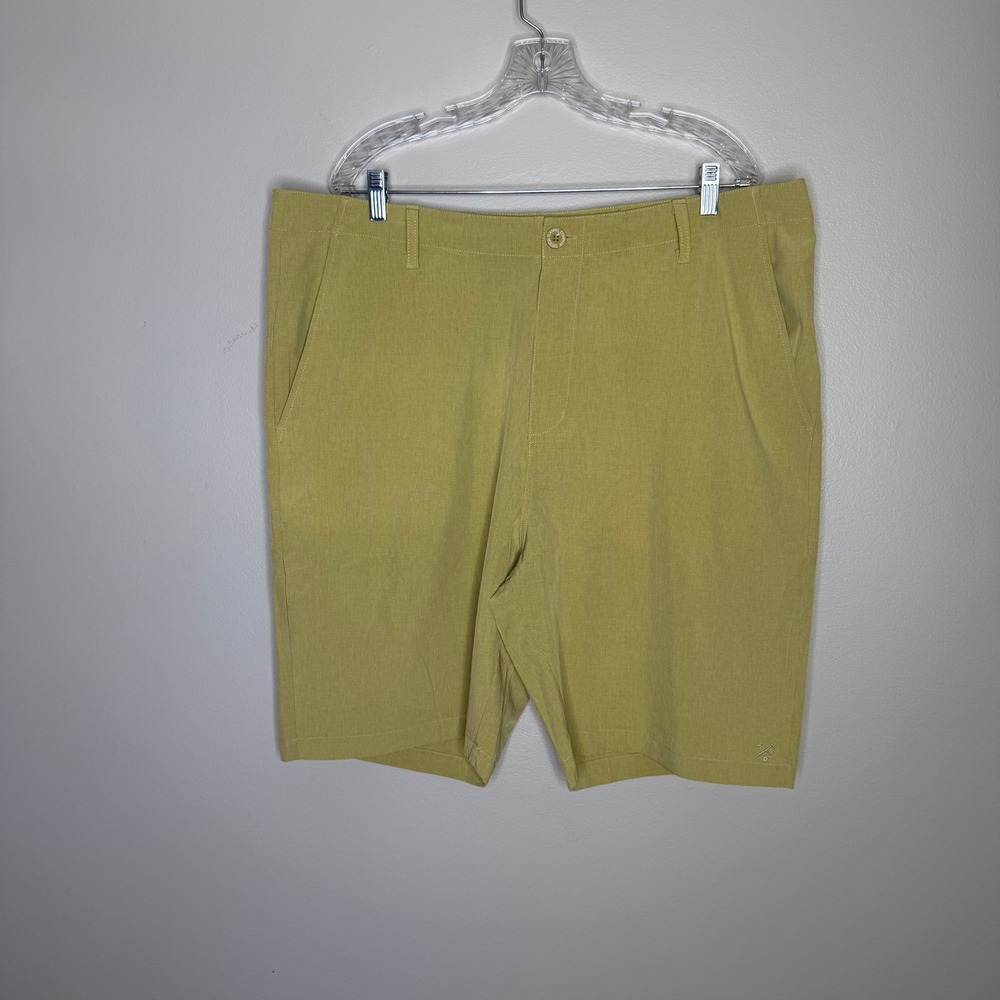 Dixxon Form and Function Mens Shorts Size 40 Olive Green Khaki Flat Front Casual